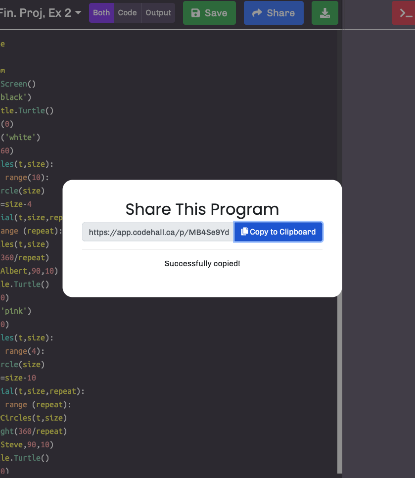 Share projects with friends and family